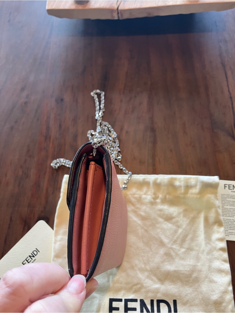 Fendi Pinkish brown Leather Wallet on a chain - Picture 14 of 16